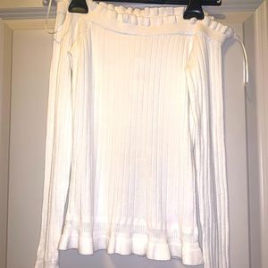 Miss Selfridges Off the shoulder off white top